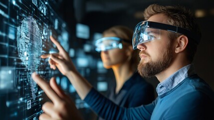 Poster - Futuristic Digital Interaction with Augmented Reality Goggles