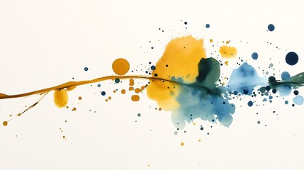 Poster - Vibrant Watercolor Color Explosion on White Background