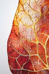 Poster - Intricate Close-Up of Leaf Veins in Vibrant Shades