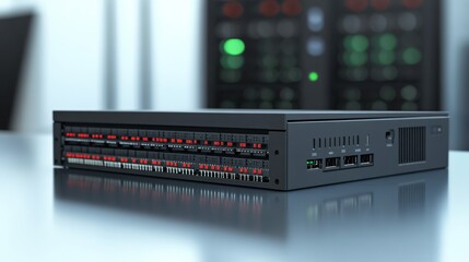 Poster - High-performance switch: A powerful network switch designed for high-demand environments, such as data centers or enterprise networks, delivering exceptional speed and reliability.