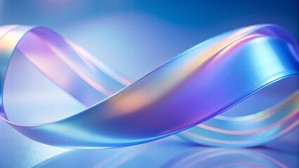 Aufkleber - Vibrant Pink and Blue Swirling Neon Liquid Waves Dynamic 3D Abstract Background. Abstract Swirling Holographic Liquid in Pink and Blue Hues. 3D abstract background with an iridescent effect