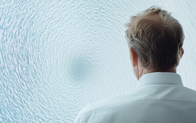 Poster - Meteorologist Analyzing Cyclone Pattern on Futuristic Screen in High-Tech Studio
