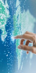 Aufkleber - Futuristic Meteorology Touchscreen Interaction with Global Weather Data
