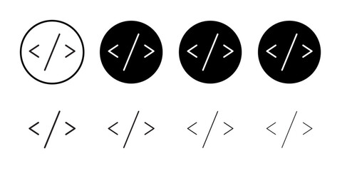 Code icon Simple thin outline