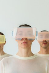 Aufkleber - Futuristic Scientists Using Augmented Reality for Data Visualization
