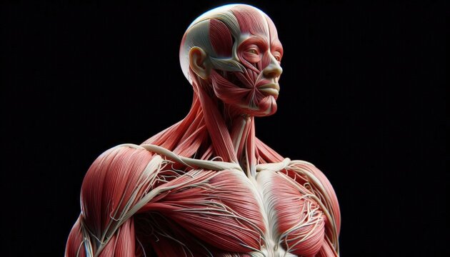 Detailed Human Muscle Anatomy Model Display