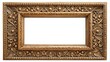 © Watcharapon - A decorative empty picture frame with intricate patterns and designs , vintage, ornate, elegant, background, mockup