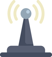 Poster - radio tower broadcasting signals for communication network