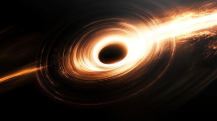 Poster - Futuristic Energy Facility in Orbit Around a Black Hole