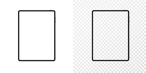 Leinwandbilder - Realistic Tablet Mockup with Isolated Blank Screen, Modern Digital Device for Design, Web, and Mobile Technology Templates