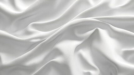 Poster - Soft draping white fabric creating elegant folds in soft natural light
