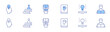 © Blockfine - Knowledge icon set in two styles, Duotone and Thin Line style. Editable stroke. creative, beers, idea, knowledge, customer, educative book