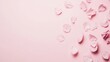© ArpPSIqee - Photo of, Pink background with cherry blossom petals falling for design, banner template