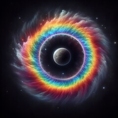 Wall Mural - fractal burst background featuring a vibrant swirl of colors with energy and motion, creating an abs