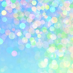 Blissful Bokeh: Aqua, Turquoise & Teal Green Glitter Sparkle Background