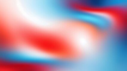 Canvas Print - Abstract  blurry blue and red gradient  background. Generative Ai.