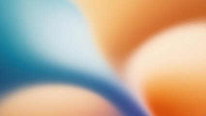 Wall Mural - Abstract  blurry blue and orange gradient  background. Generative Ai.