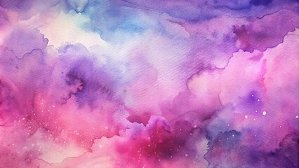 Wall Mural - Fantasy smooth light pink, purple shades and blue watercolor paper textured for grunge design, vintage cards, and templates. Pastel ink colors wet effect hand drawn canvas aquarelle background. 