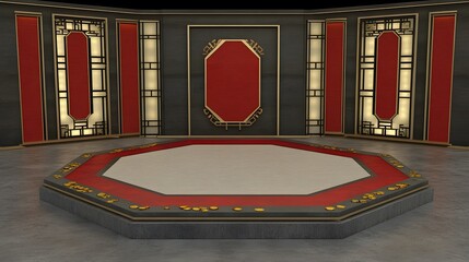 Poster - Minimalist 3D Podium with Subtle Design Elements