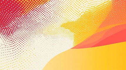 Poster - Abstract background with red, orange, and yellow color gradients.