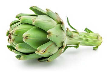 Canvas Print - Single artichoke on white background