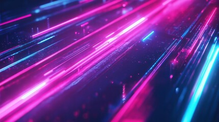 Wall Mural - futuristic gaming background neon purple blue abstract cyber glowing lines wallpaper ai generated im