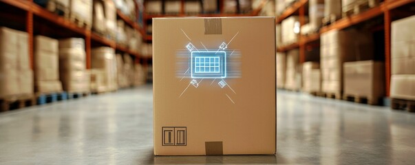 Poster - Digital Screens in Modern Warehouse Environment