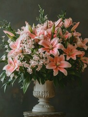 Wall Mural - Pink flower arrangement