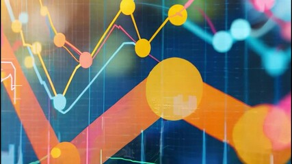 Wall Mural - abstract representation of data growth and trends