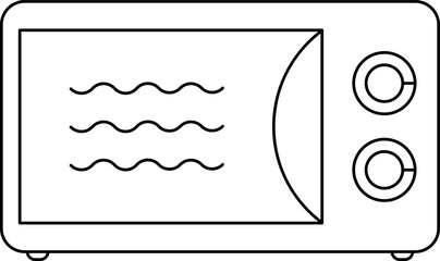 Microwave oven icon. Simple line microwave oven icon. Kitchen appliance icon. Simple microwave oven vector icon for app, web design and infographics. Microwave Oven outline from household collection