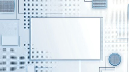 Wall Mural - Abstract white and blue geometric background with copy space.