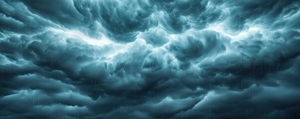 Poster - Dark storm clouds swirling in a dramatic sky.