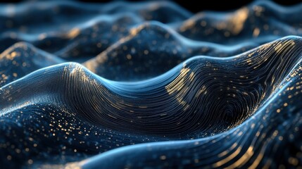 Poster - Abstract digital waves