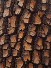 Detailed view of pine bark textures showcasing natural forest beauty and the art of tree harvesting.