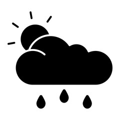 sunny raining icon