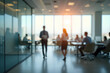 © Amir Bajric - Business office with blurred people casual wear, with blurred bokeh background