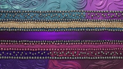 Poster - Beaded and Embellished Wall Art - Bohemian Style