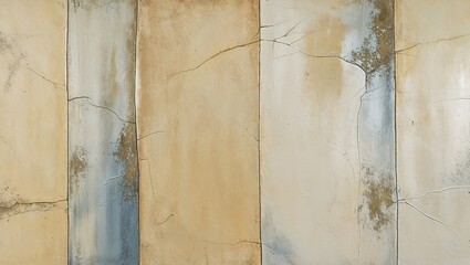 Wall Mural - Cracked Beige and Grey Wall Texture