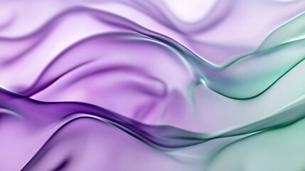 Wall Mural - A vibrant close-up of swirling purple and green liquid abstract art, showcasing intricate bubbles and fluid textures