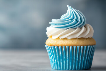 Delightful blue frosted cupcake a sweet treat for every occasion