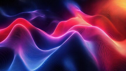 Poster - Abstract neon designs with thick lines