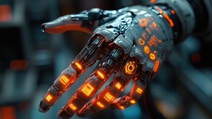 Aufkleber - Cybernetic implants with real-time health data.