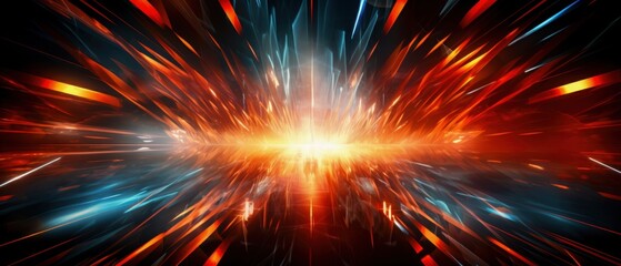 Aufkleber - Dynamic burst of color and light creating an explosion of energy in a cosmic style.