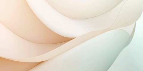 Poster - Abstract modern graphic design with soft pastel color wavy shapes creating a modern and minimalist background with a lot of copy space