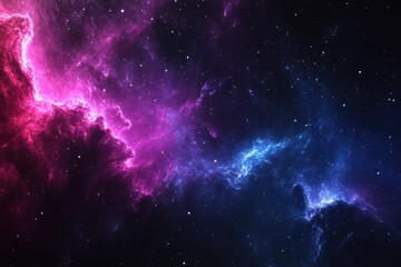 Wall Mural - mesmerizing cosmic nebula with vibrant pink blue hues