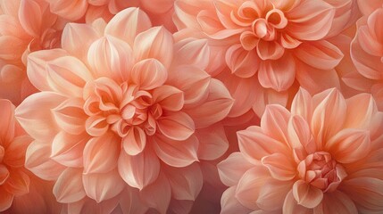 Sticker - A close-up of blooming pink dahlias, their vibrant hues and delicate petals radiating against a shadowy background