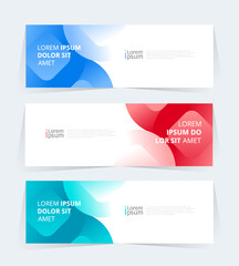Wall Mural - Geometric banner design with Vector presentation template.