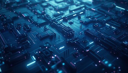 Poster - Futuristic Industrial Complex Processing Rare Metals with Heavy Machinery and Drone Monitoring