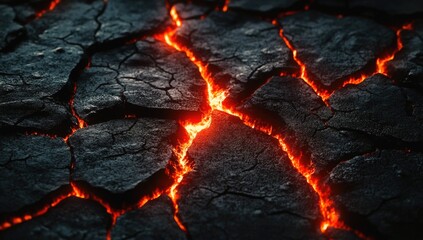 Wall Mural - Burning lava pattern texture background