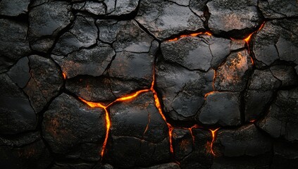 Wall Mural - Burning lava pattern texture background